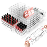 Zquilabon front view of 21-piece clear organizer set showing full kit and benefit of organized storage
