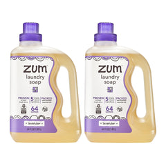 Zum front packaging showing 64 fl oz bottle and lavender scent benefits