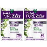 ZzzQuil front packaging showing All Night 56-count and benefits