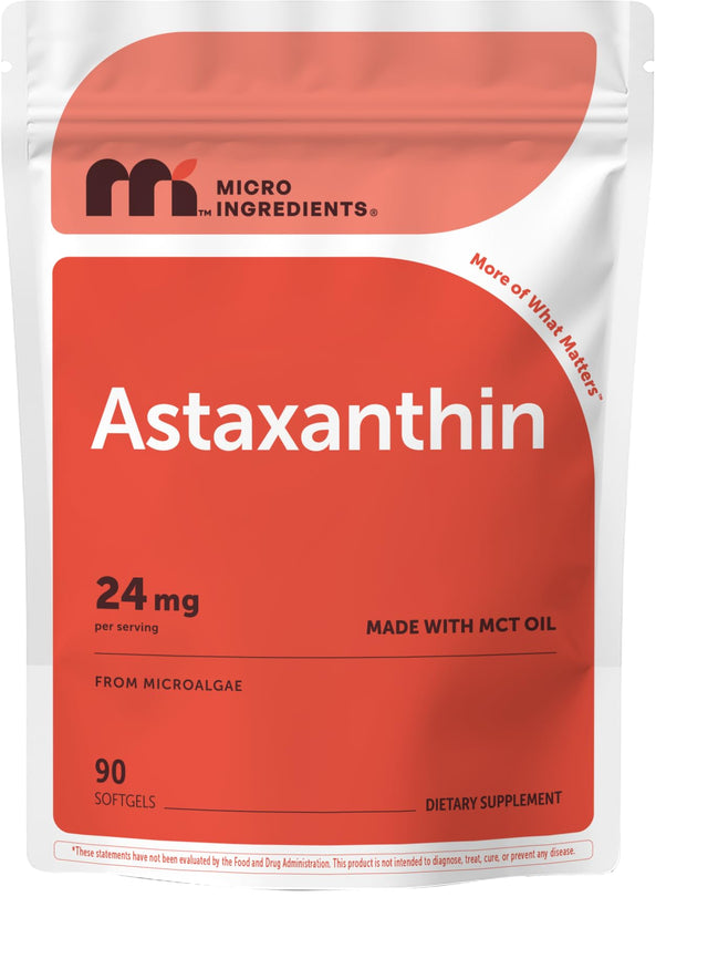 Micro Ingredients Astaxanthin 24 mg Softgels 90-Count — Algae-Derived Antioxidan — Health & Household at Kelorix