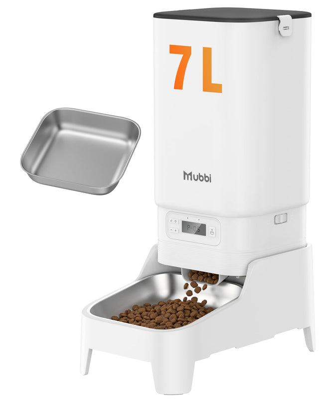 MUBBI Automatic Dog Feeder with Elevated Stand — 7L Timed Dry Food Dispenser, An — Pet Supplies at Kelorix