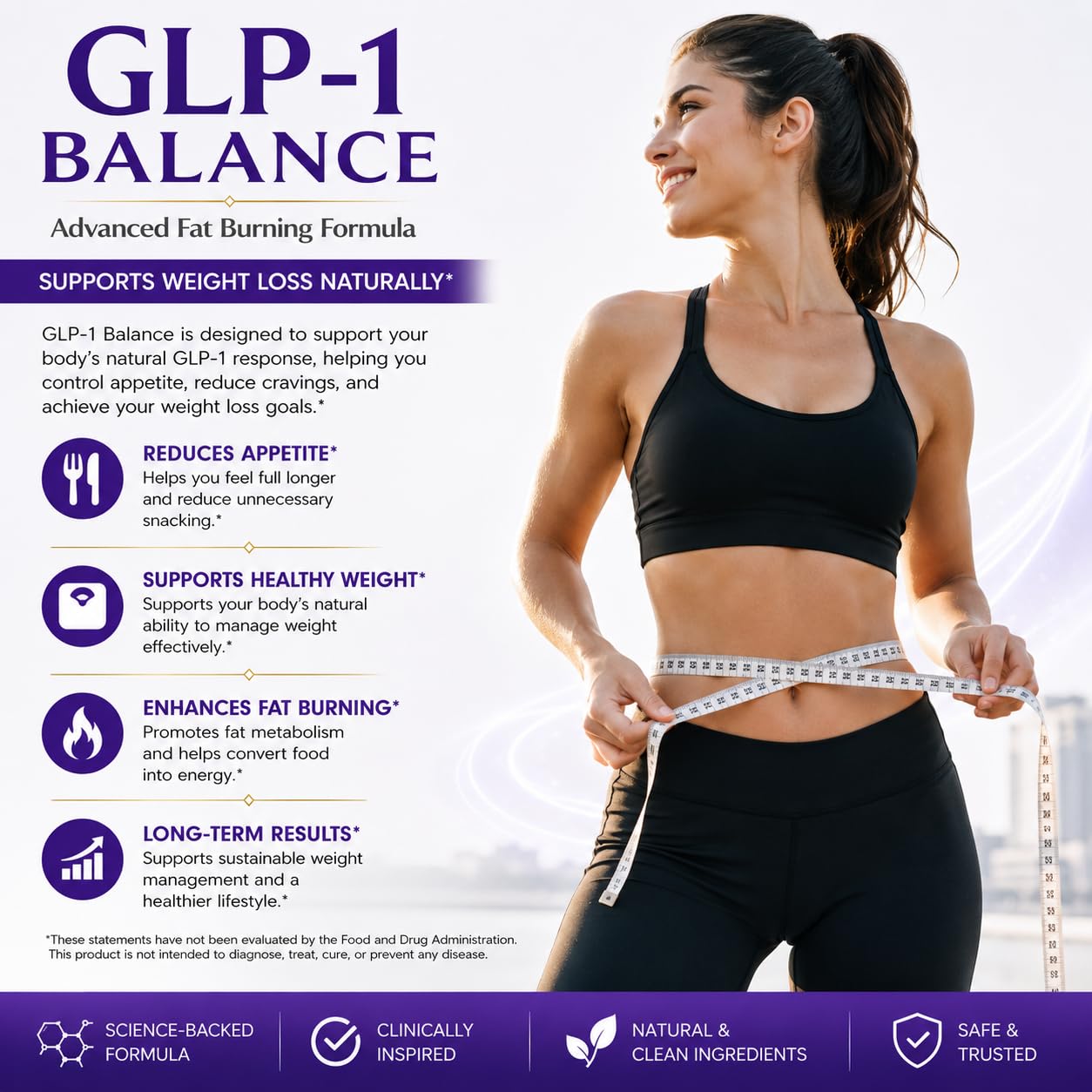 1-GLP-FIT ingredient flatlay with apple cider vinegar, green tea, turmeric for natural support