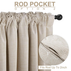 100% Blackout Shield rod pocket and back loops for flexible hanging