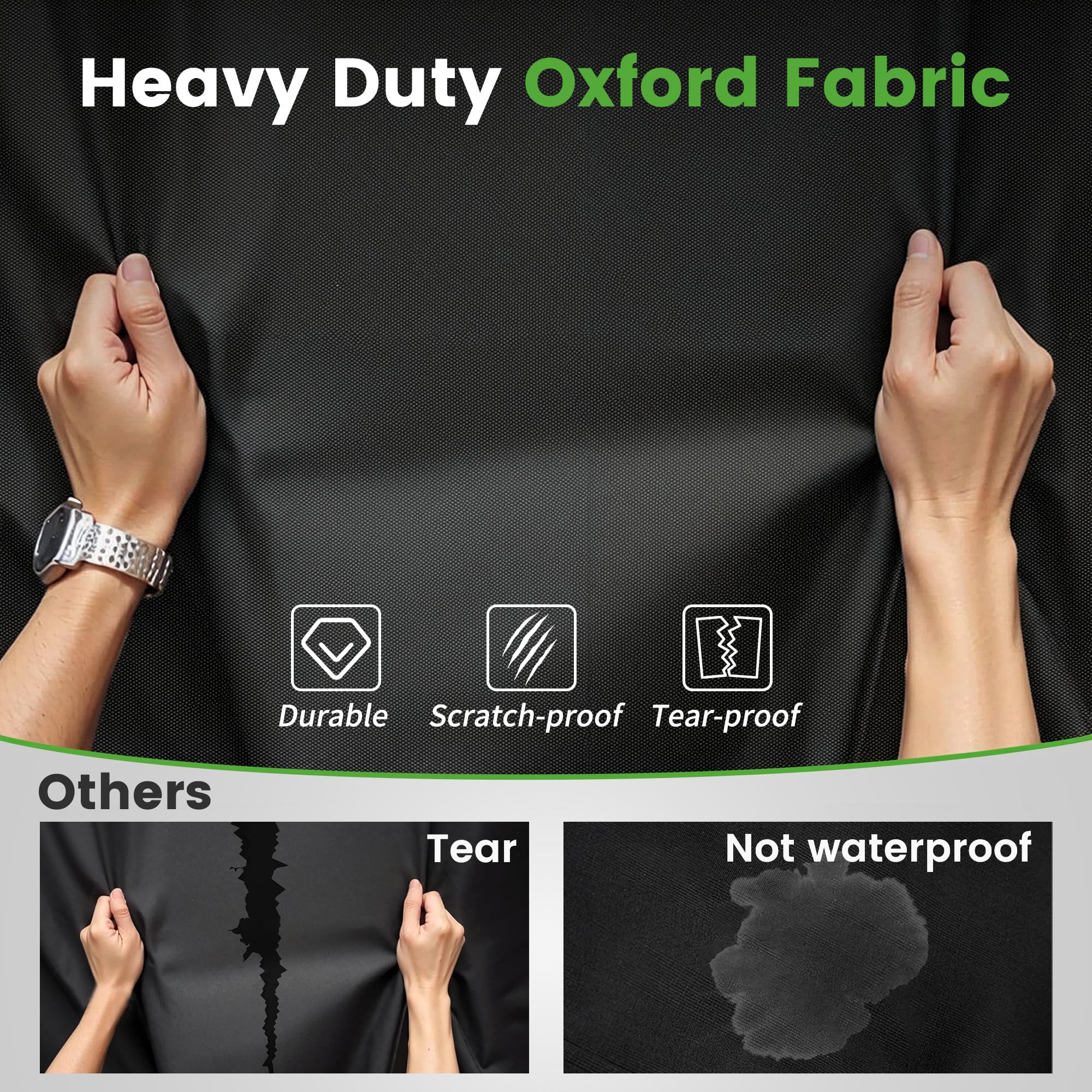 10L0L folded cover in storage bag for compact transport