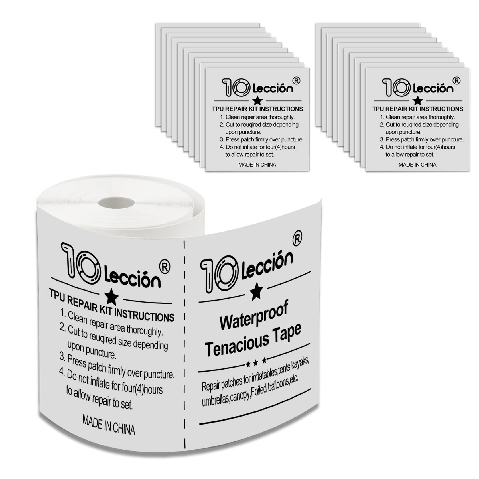 10Leccion roll front view showing transparent TPU and long length benefit