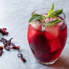 1400S SPICES poured hibiscus syrup from jar for color and flavor boost