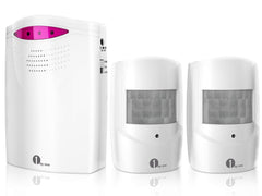 1byone front view of the outdoor sensors and indoor receiver showing kit components and easy setup