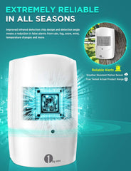 1byone receiver plugged into wall with chime active for instant indoor alerts