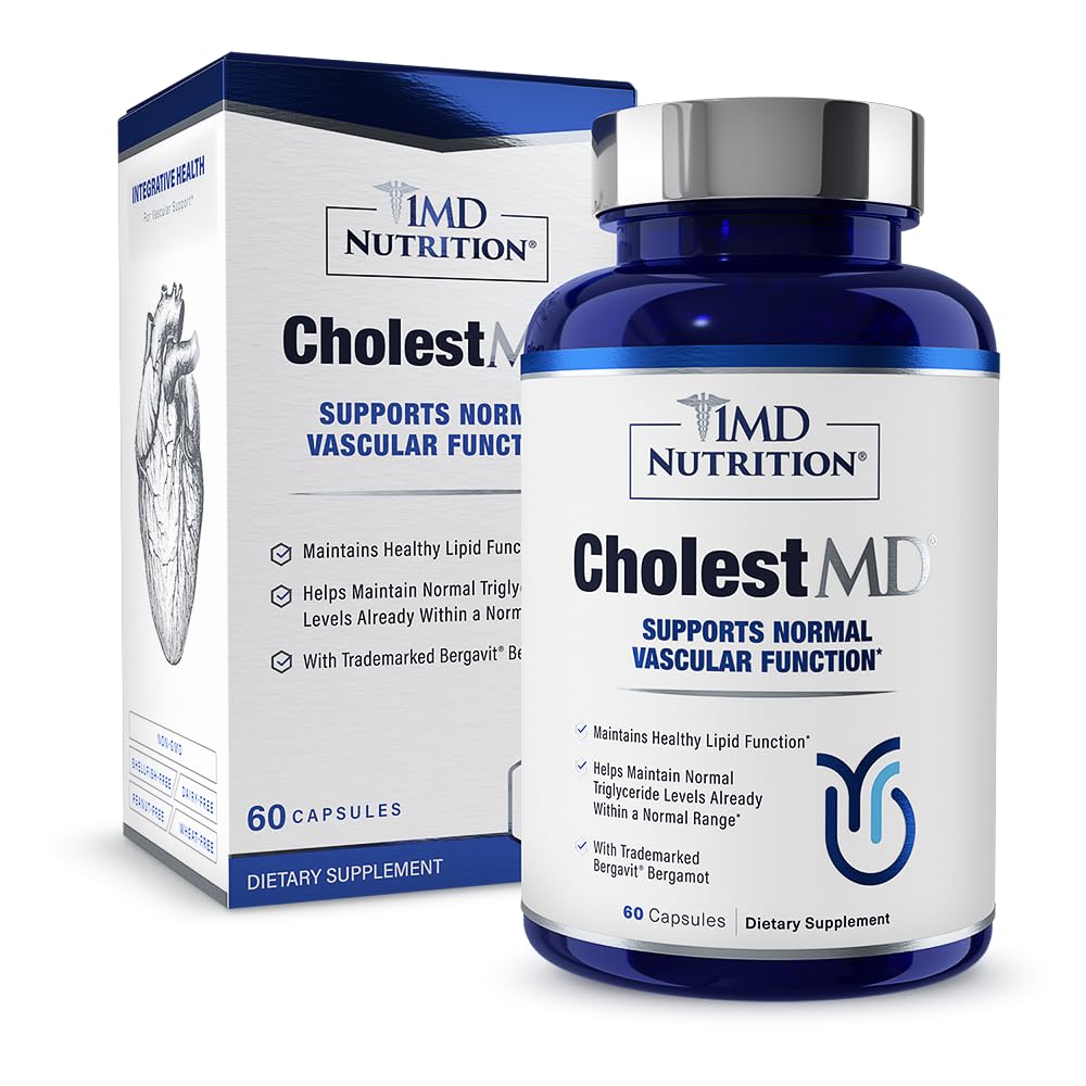 1MD Nutrition CholestMD front packaging showing bottle and label for clear product ID and reassurance