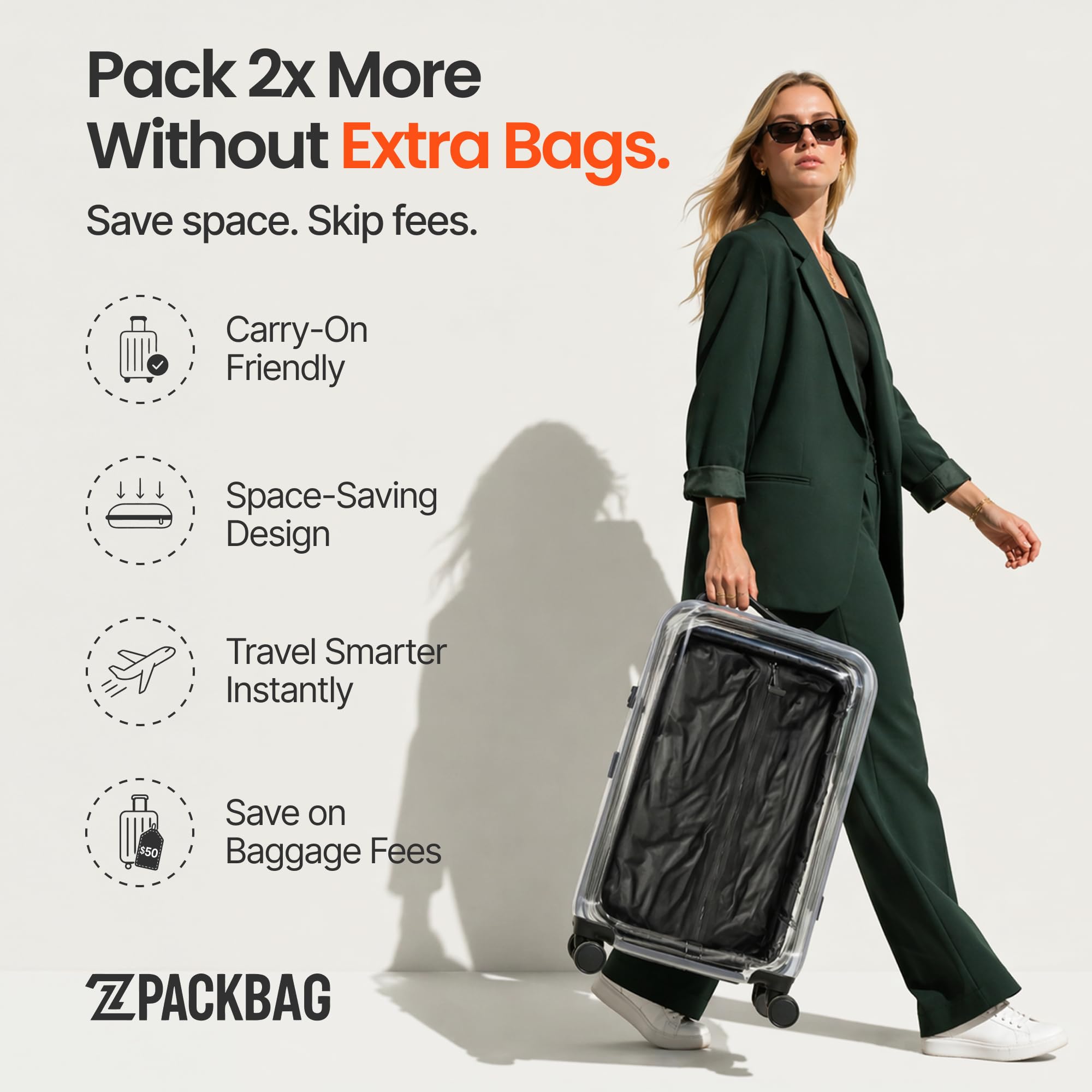 2packbag close-up ripstop texture highlighting tear-resistant travel fabric
