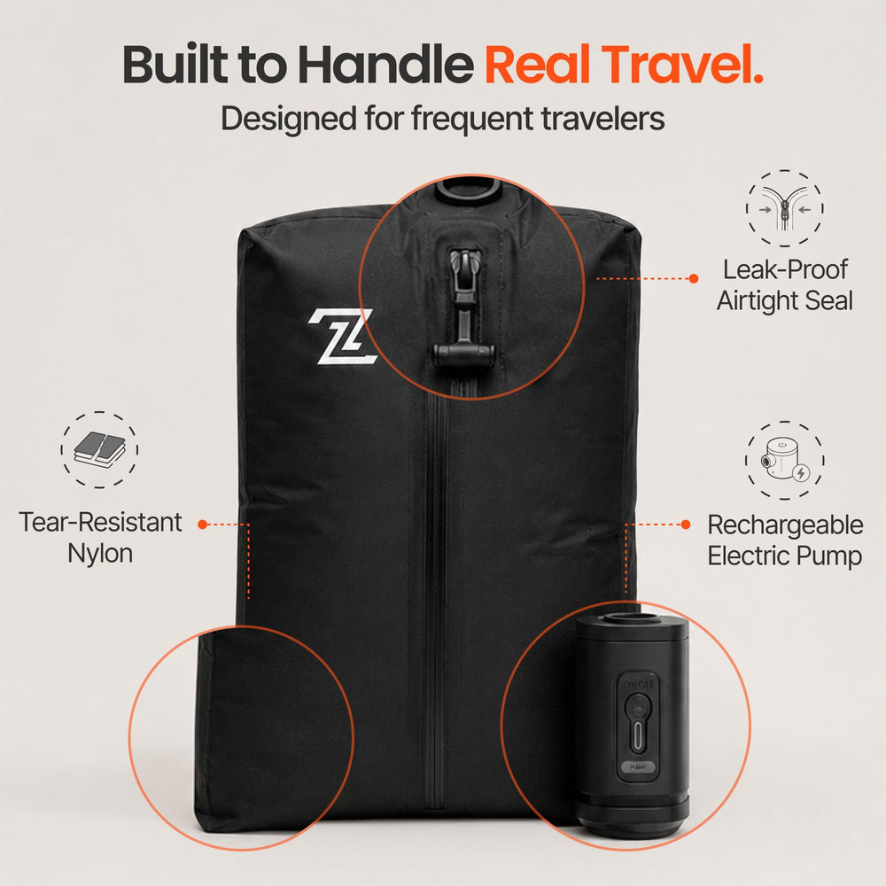 2packbag scale comparison carryon showing size savings versus loose clothing