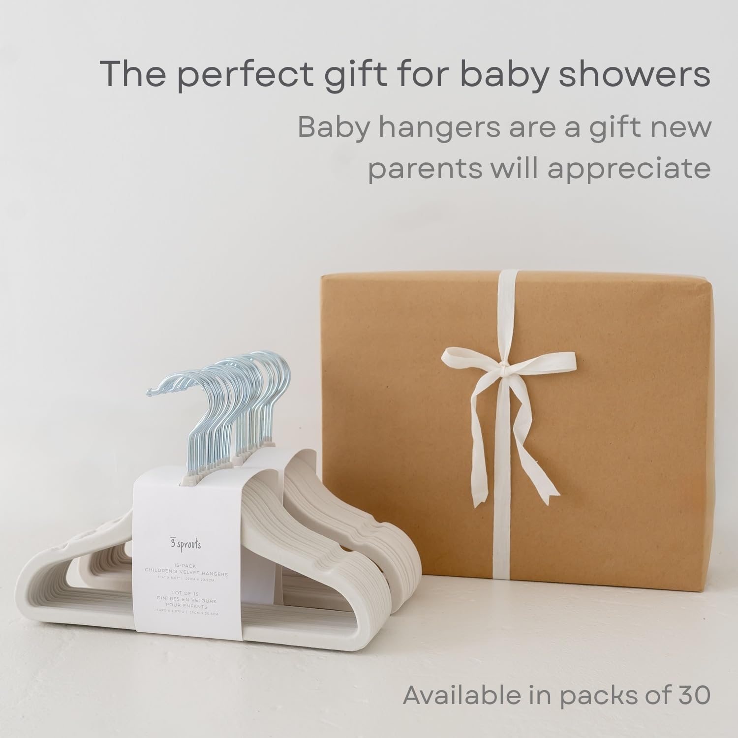 3 Sprouts thirty-hanger layout neatly arranged, perfect gift-ready benefit