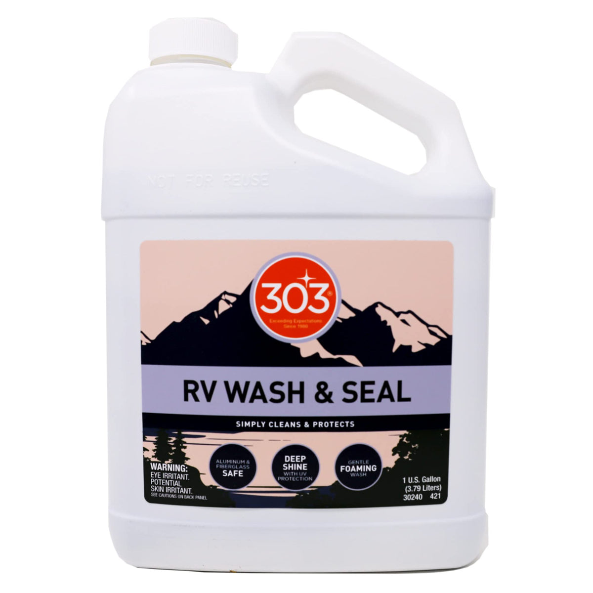 303 Products front label on one-gallon bottle showing product identity and benefits