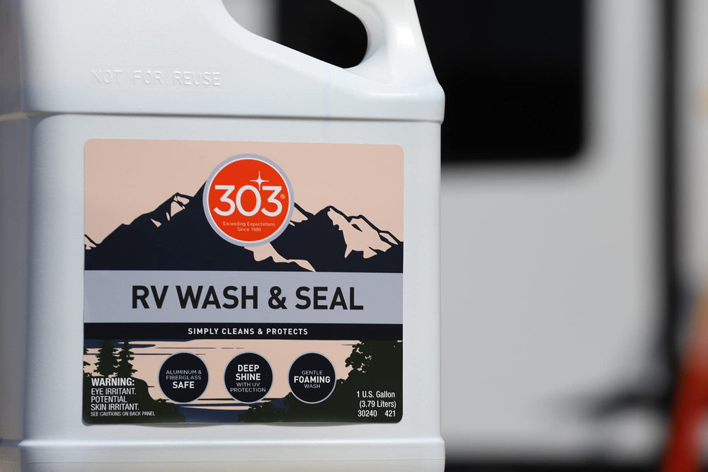 303 Products applied on sunlit surface illustrating added UV protection
