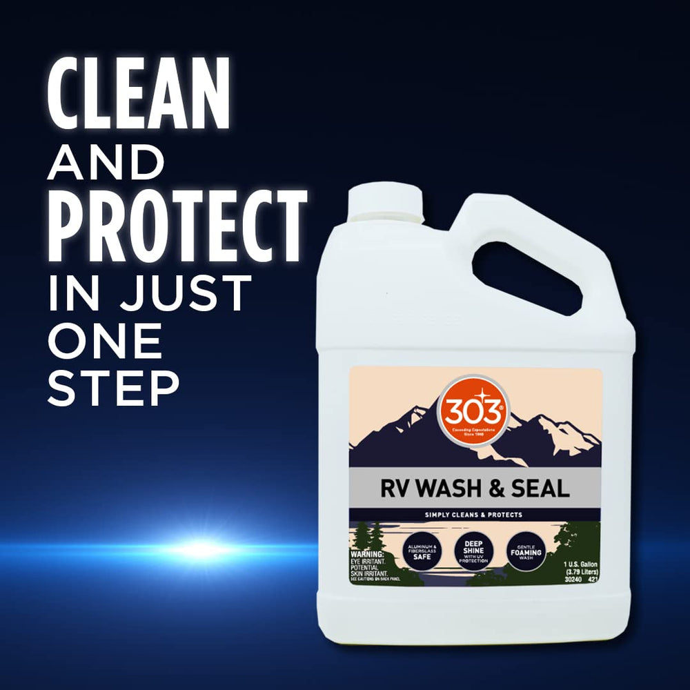 303 Products used with wash mitt removing grime gently and safely