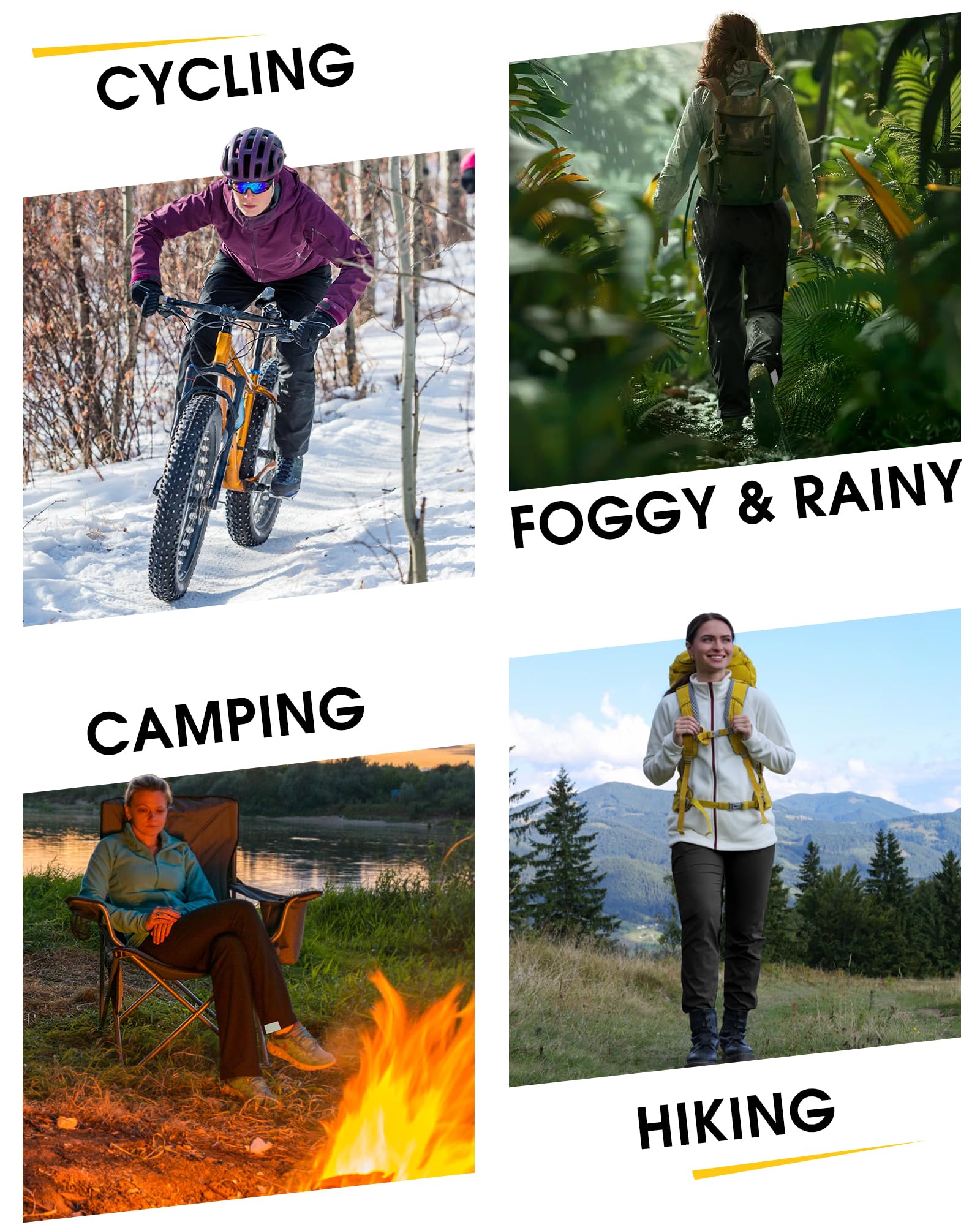 33,000ft woman wearing pants on trail demonstrating mobility and weather protection
