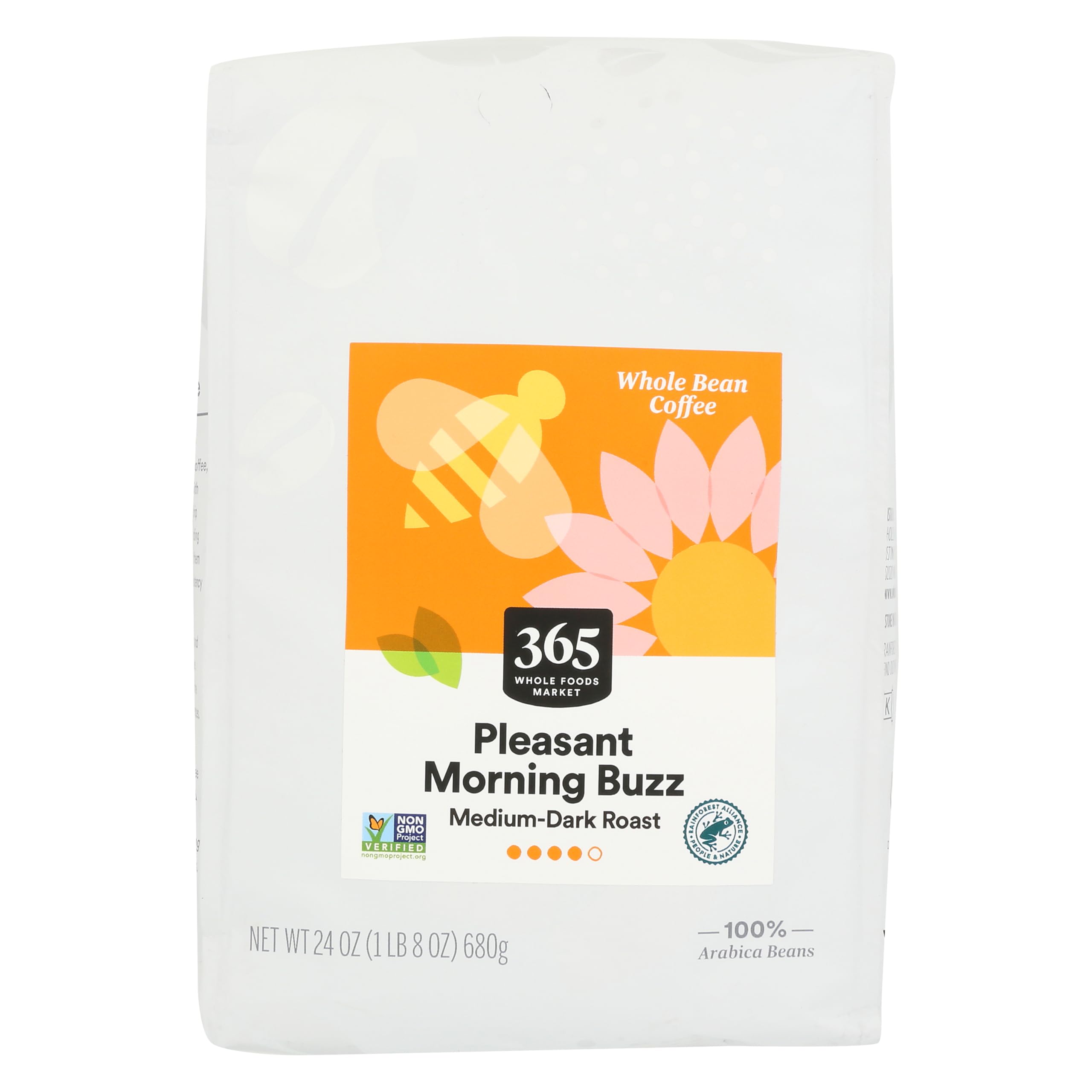 365 by Whole Foods Market front packaging showing 24 oz bag and roast information for easy selection