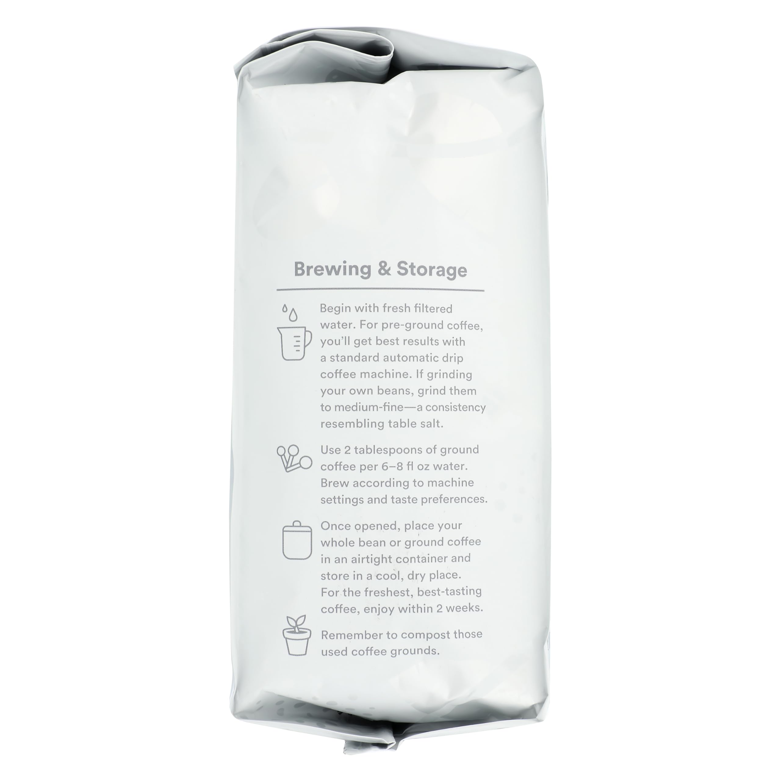 365 by Whole Foods Market 24 ounce bag beside a mug to show size and home supply advantage