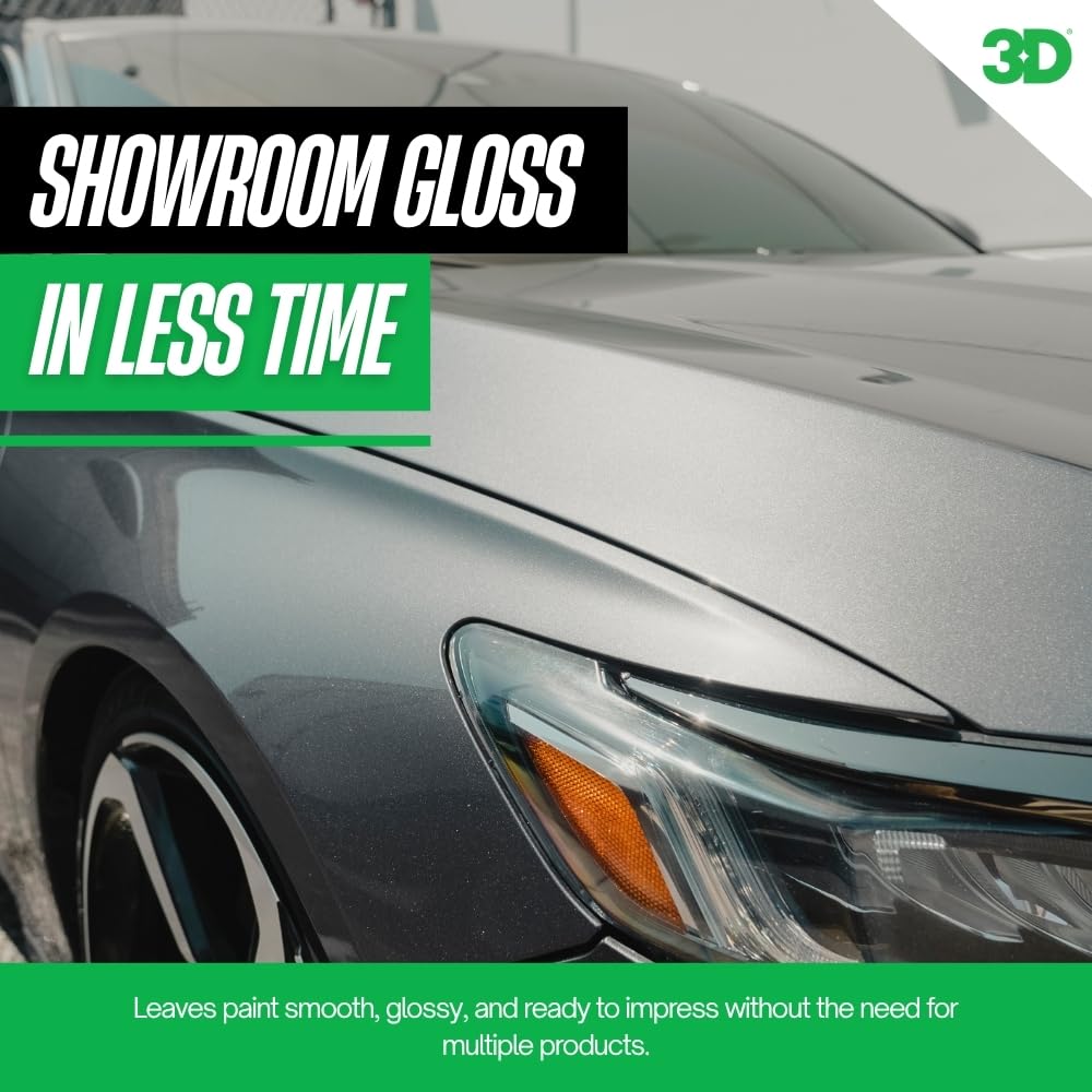 3D before and after panel comparison demonstrating visible paint correction