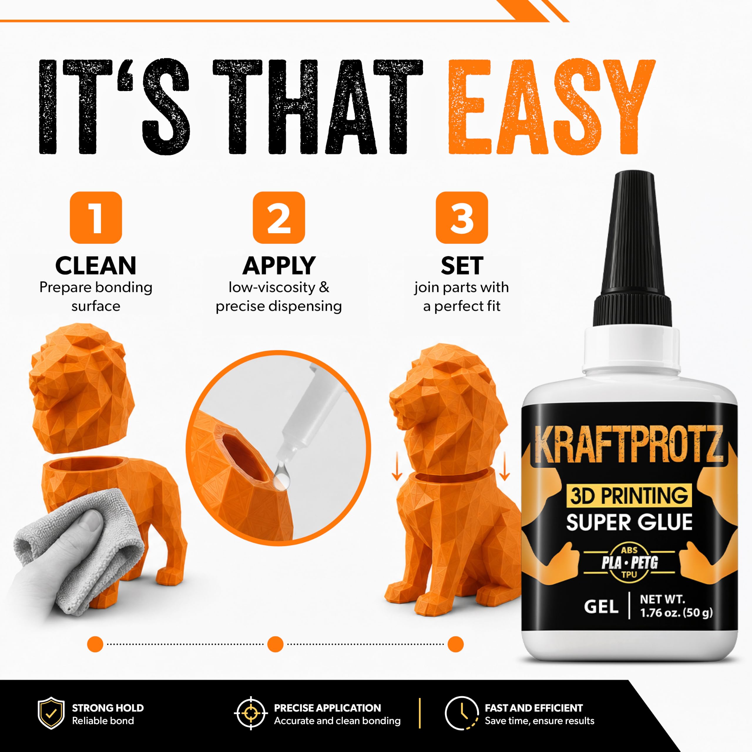 3D Printing Super Glue Gel gel texture demonstration preventing drips and mess