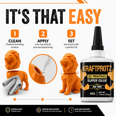 3D Printing Super Glue Gel gel texture demonstration preventing drips and mess