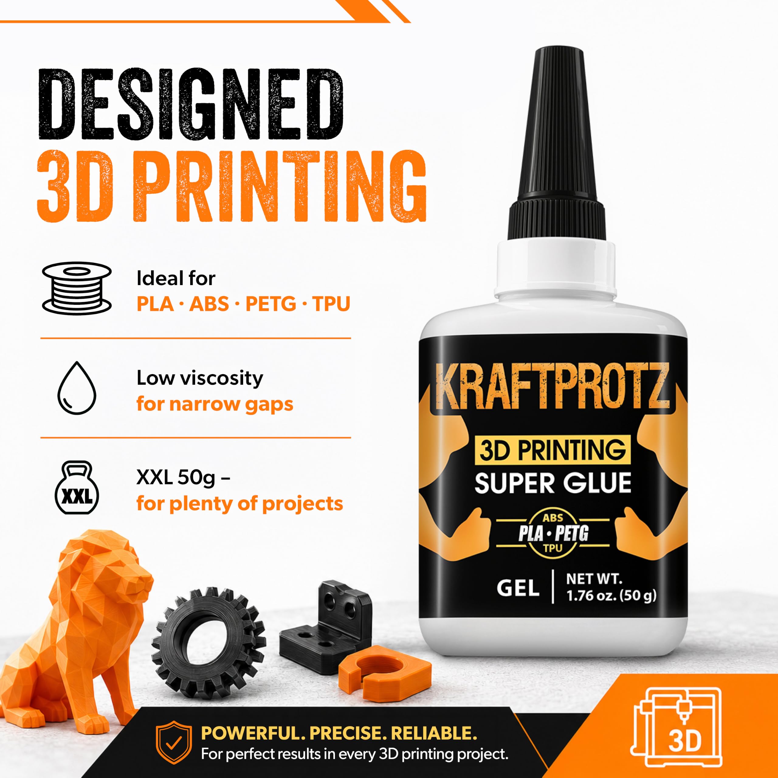 3D Printing Super Glue Gel precision tip close-up for accurate micro application