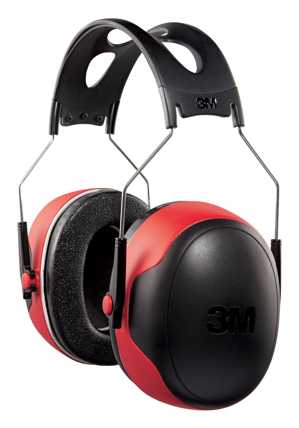 3M earmuff worn on a construction site demonstrating workplace hearing protection