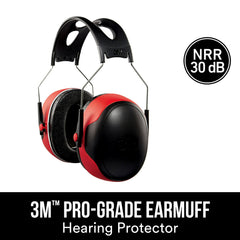 3M earmuff side profile illustrating slim design and compatibility with other PPE