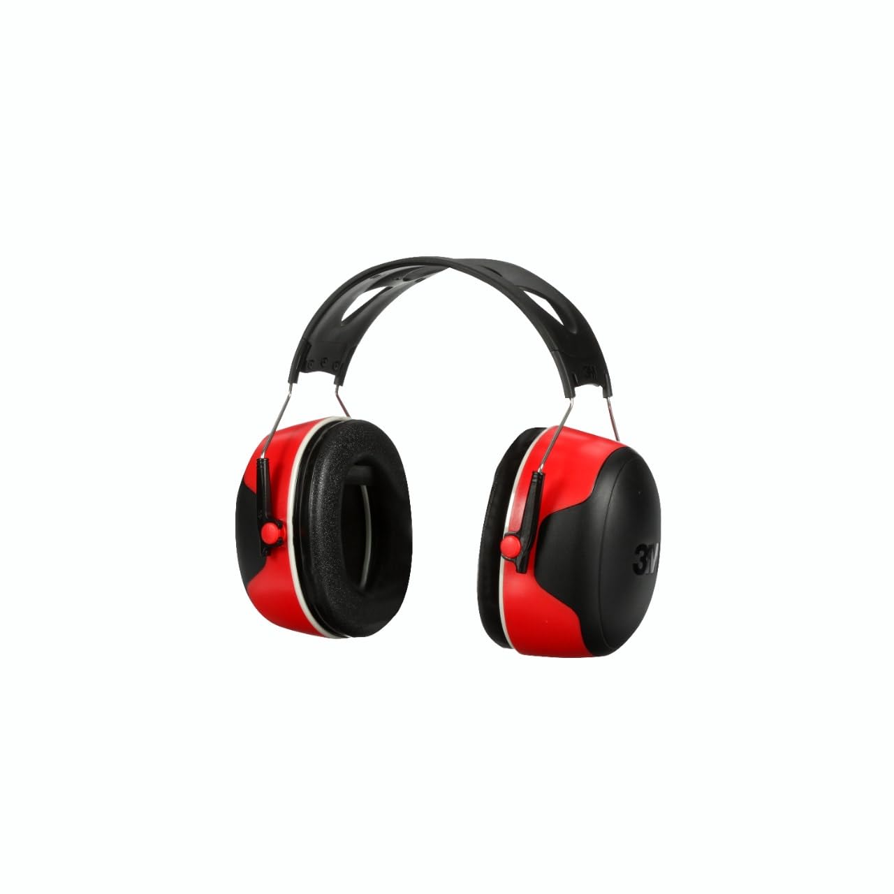 3M earmuff in hand for size scale showing lightweight design for all-day use