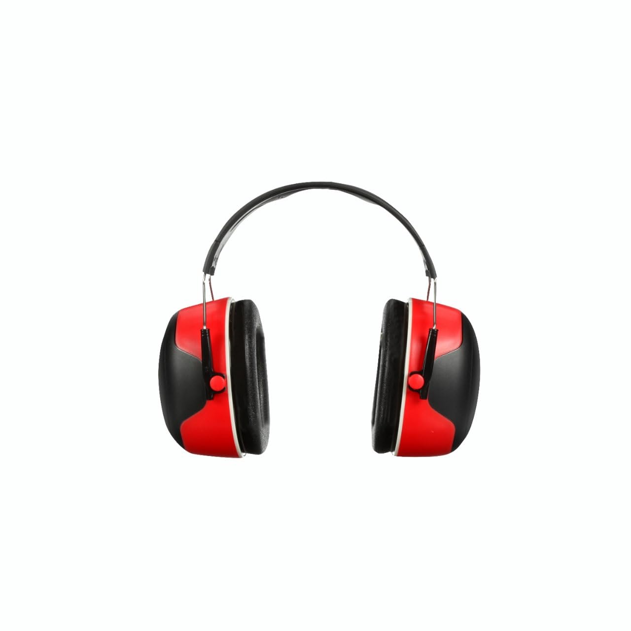 3M earmuff worn with safety glasses showing compatibility and maintained seal