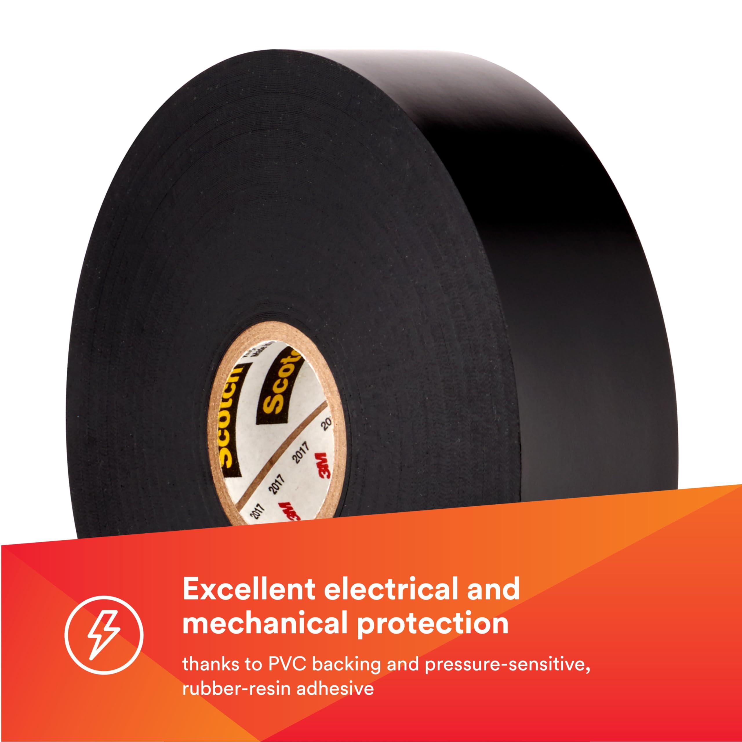 3M Scotch Super 88 side profile highlighting thick PVC backing for faster build-up