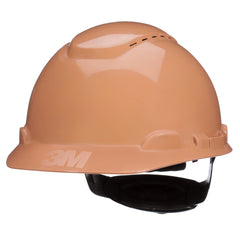 3M SecureFit front view of tan cap-style hard hat showing profile and comfort