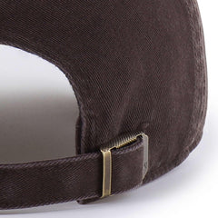 '47 Yankees cap closeup twill texture highlights soft garment-wash feel