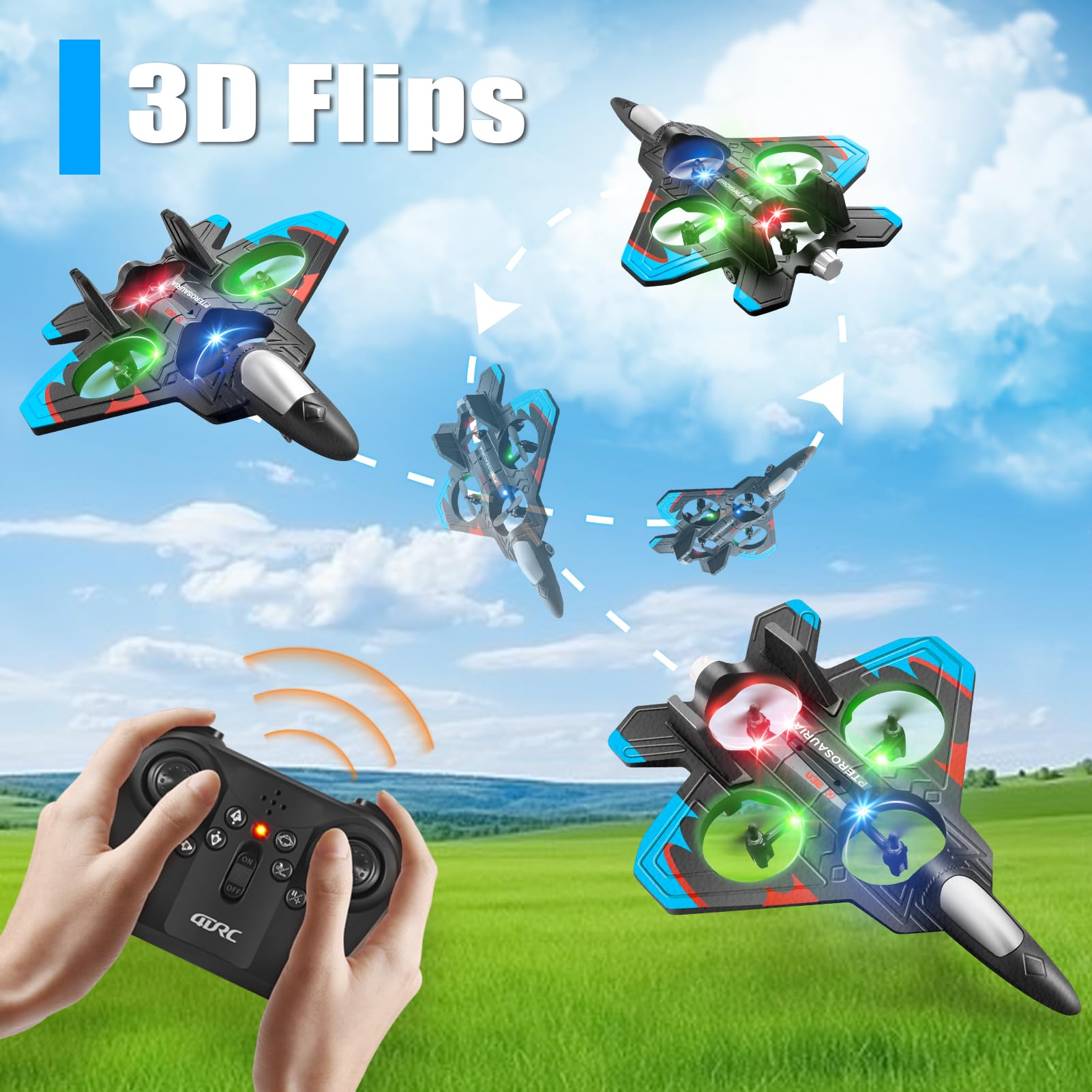 4DRC mid-air 360° flip demonstrating stunt capability and performance