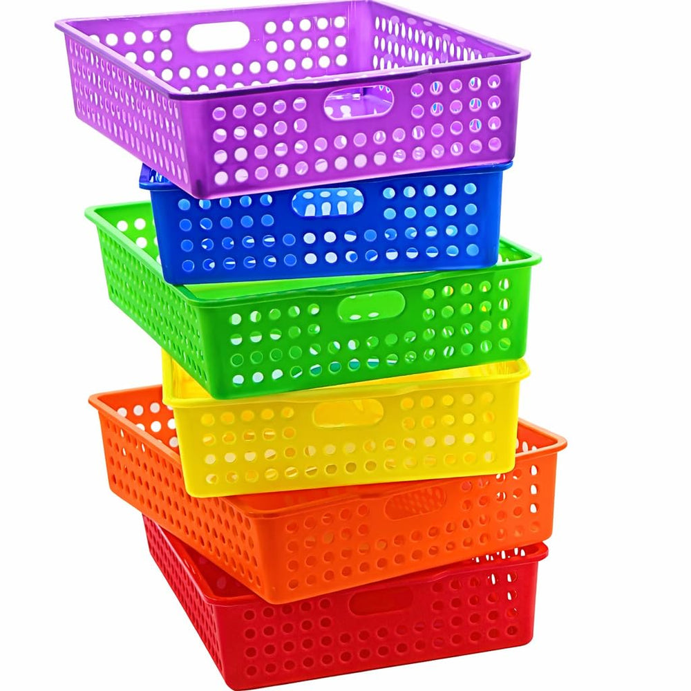 4E's Novelty bins arranged in a cubby shelf for streamlined classroom order