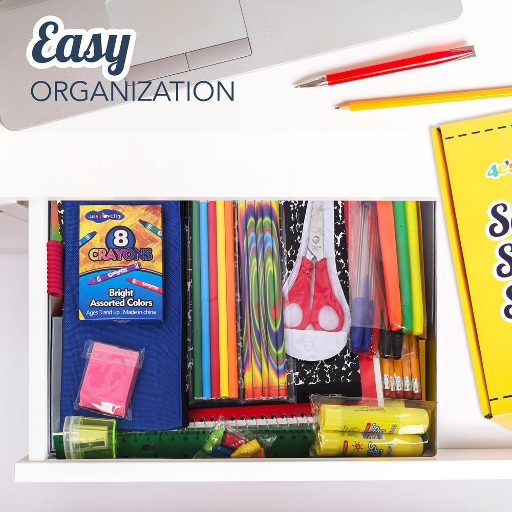 4E's Novelty kit placed in backpack illustrating convenience for school mornings