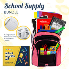 4E's Novelty notebooks and folders laid out to show easy subject organization