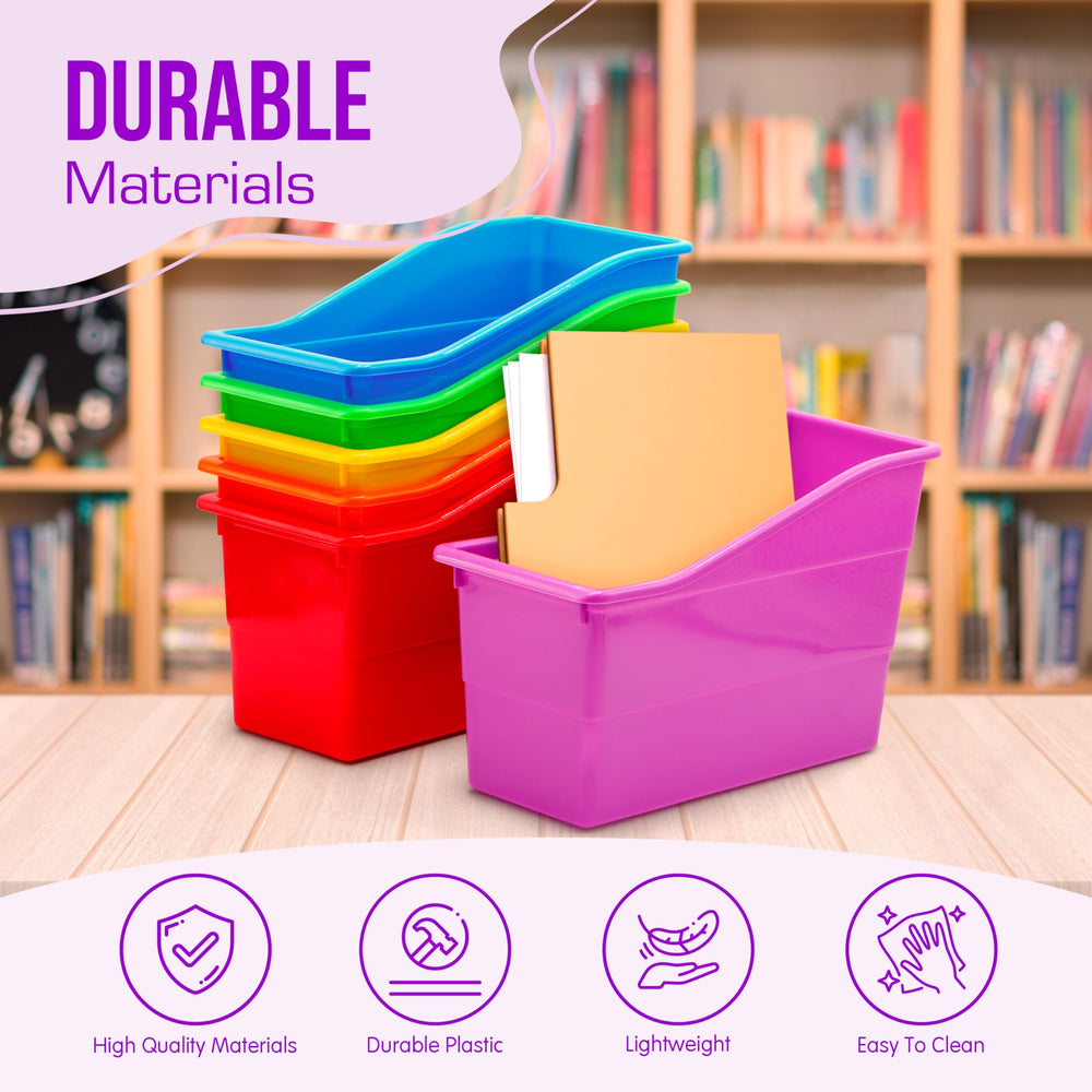 4E's Novelty bin beside ruler showing compact size and space-saving