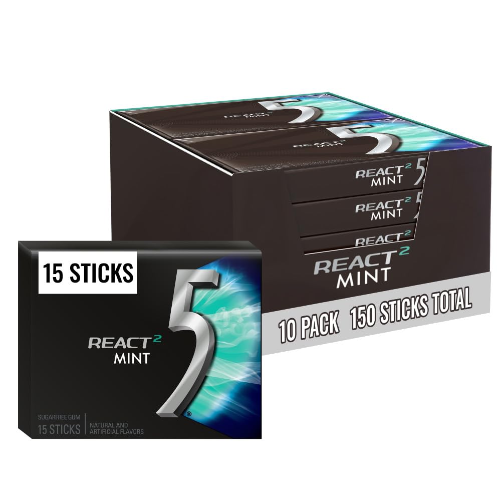5 Gum front packaging showing mint tin and bold branding for easy recognition and portability