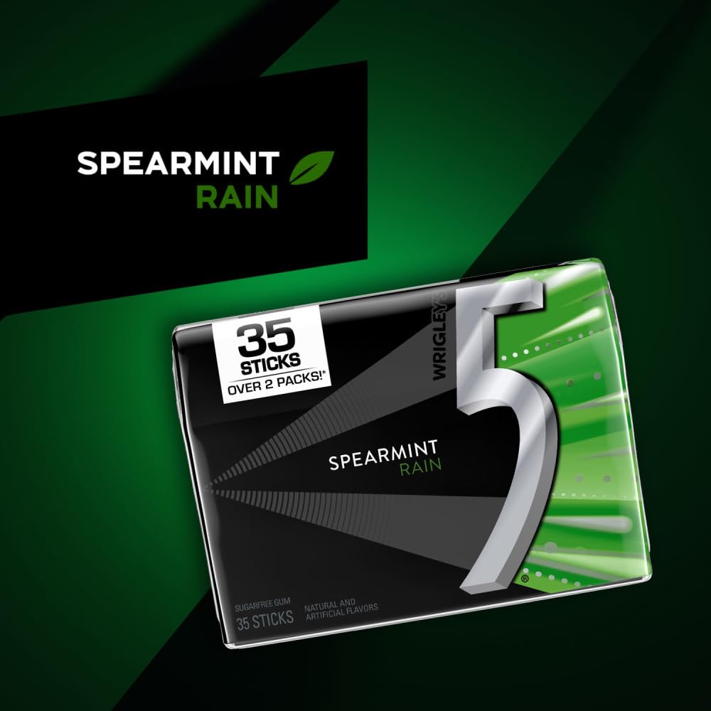 5 Gum six-pack arranged to display quantity and compact storage benefit