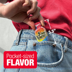 5-hour ENERGY shot texture and color detail emphasizing bold berry taste