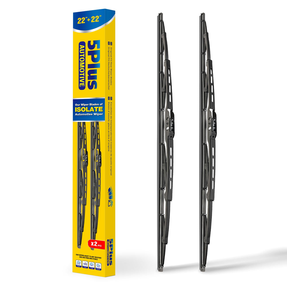 5 PLUS front packaging showing 22-inch wiper blades and clear product labeling for easy purchase