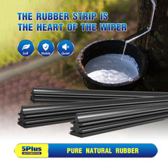 5 PLUS blade installed on a Ford F150 windshield providing improved visibility in rain
