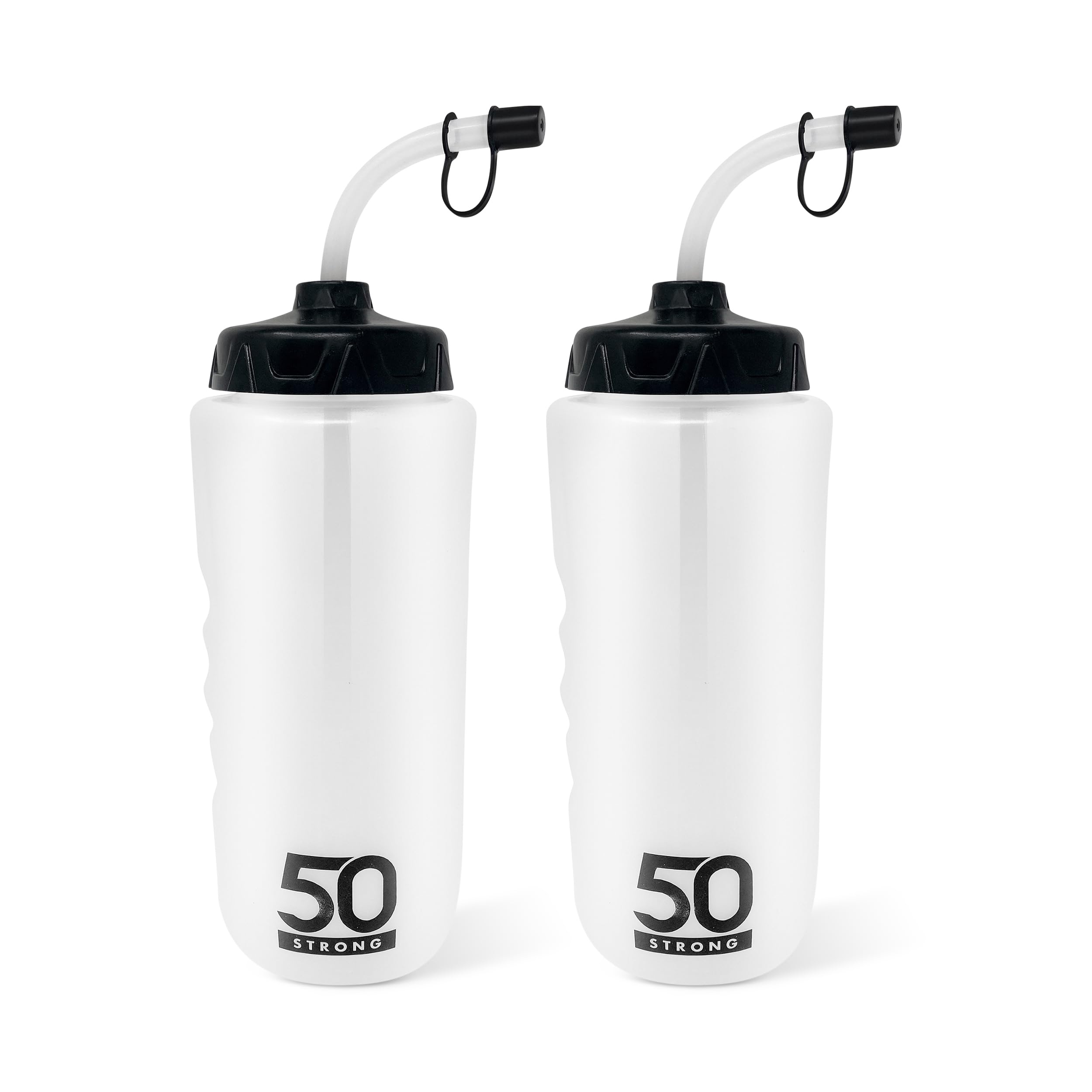 50 Strong front view of two-pack bottle set showing durable design and capacity