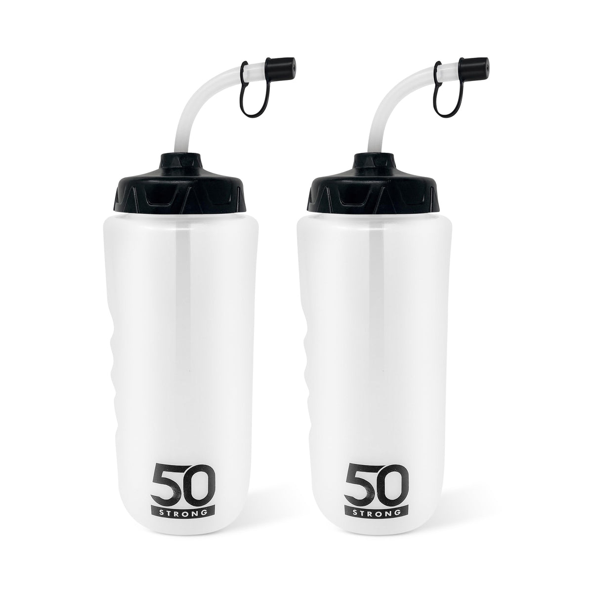 50 Strong front view of two-pack bottle set showing durable design and capacity