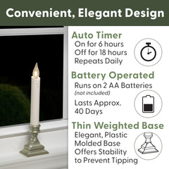 612 Vermont set on a windowsill at night creating cozy, safe illumination