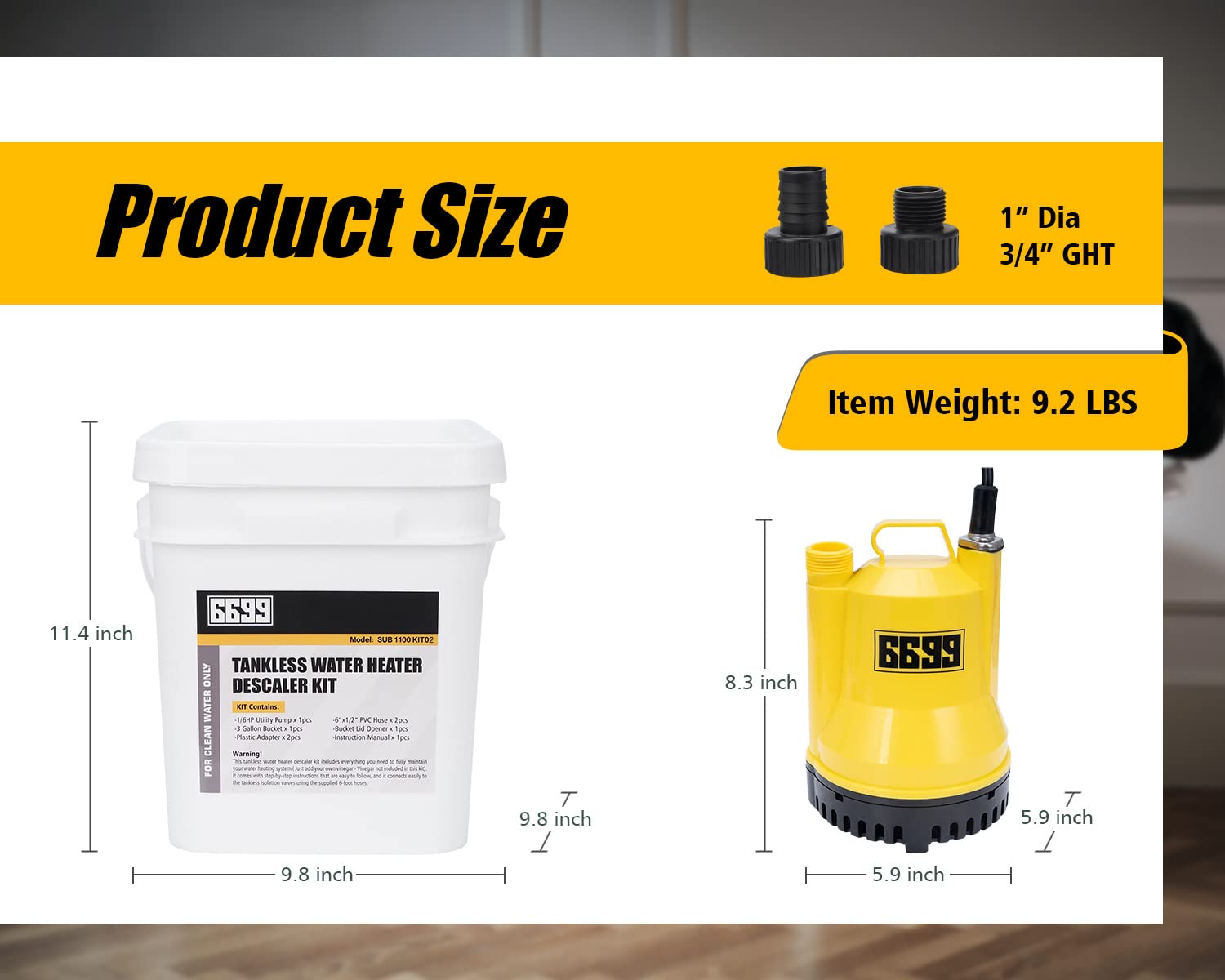 6699 kit next to hand showing compact size and easy storage benefit