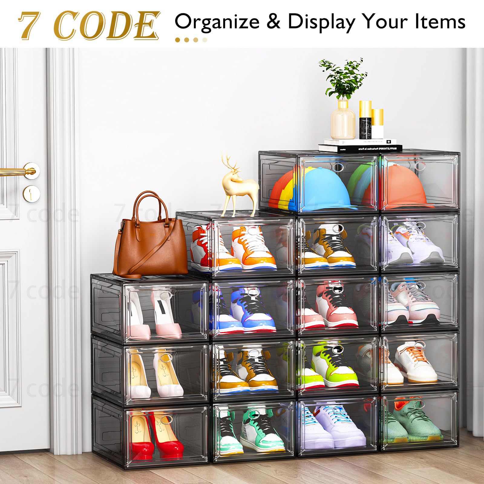 7 code interior with sneaker to show fit and protective storage benefit