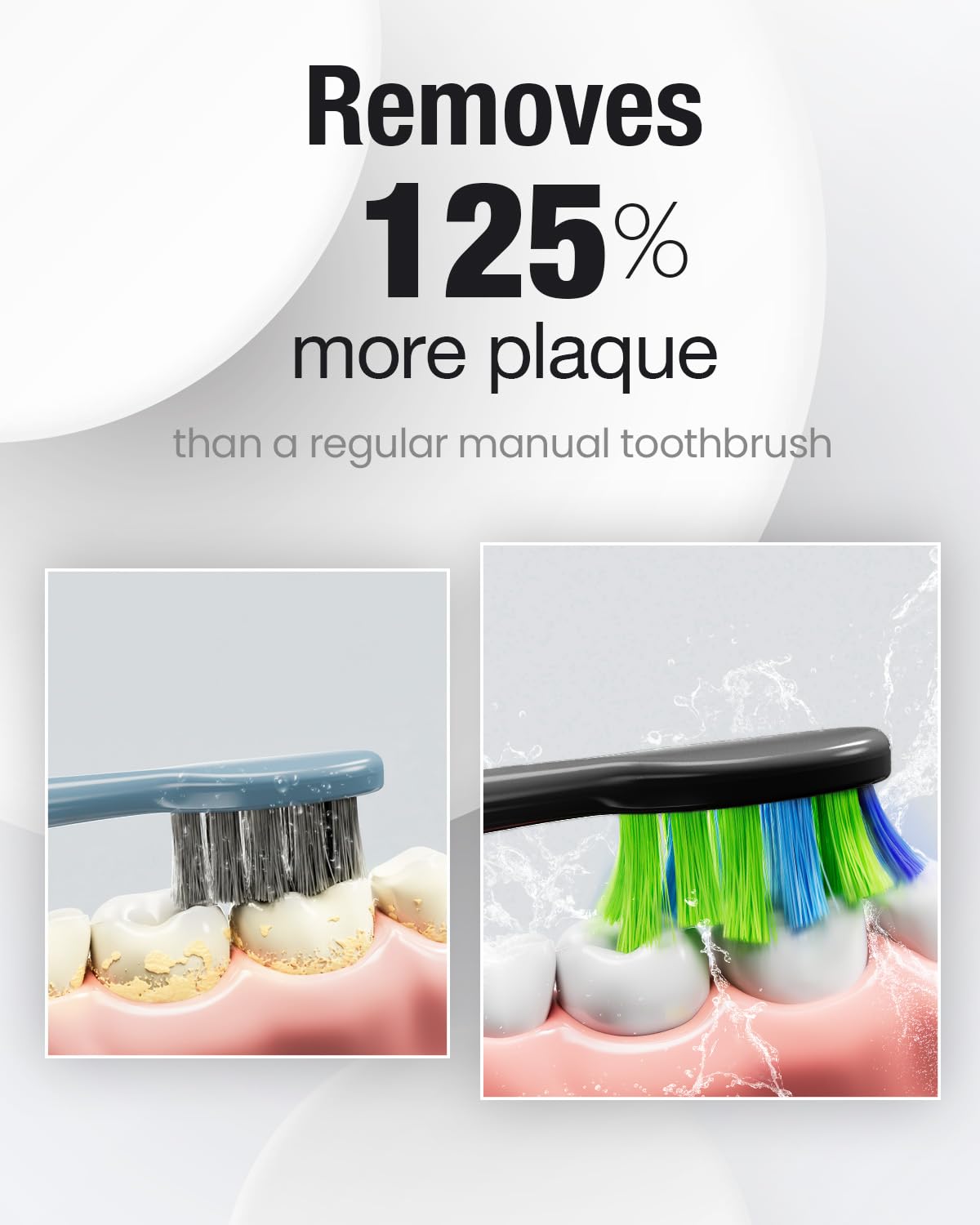 7AM2M close-up of W-shaped brush head demonstrating contour cleaning benefit