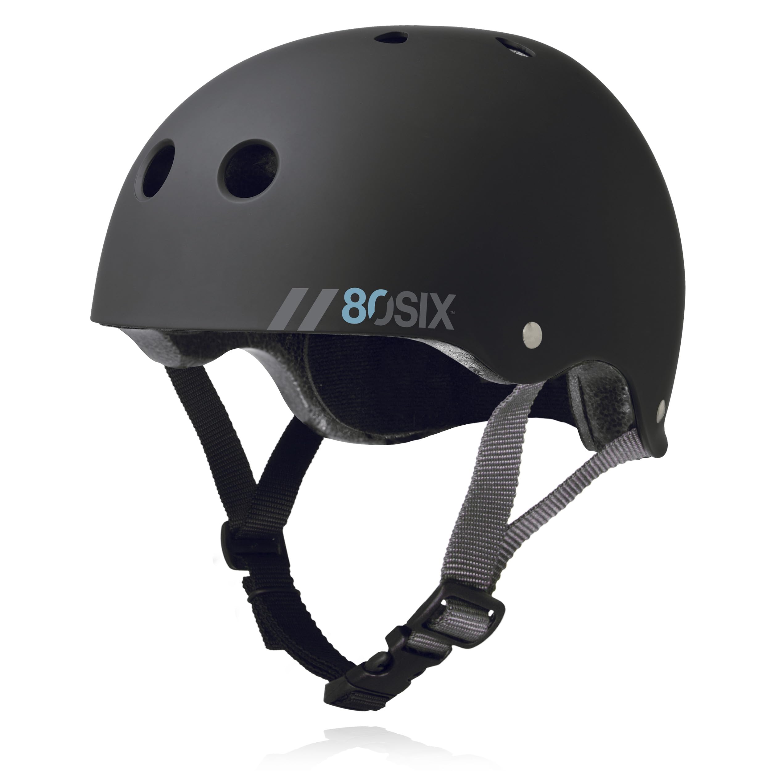 80Six front view helmet showing classic shell and ventilation for versatile protection